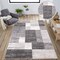 World Rug Gallery Modern Geometric Boxes Gray/Ivory Area Rug 5'x7' 2072GRAY5X7 - alternate 1